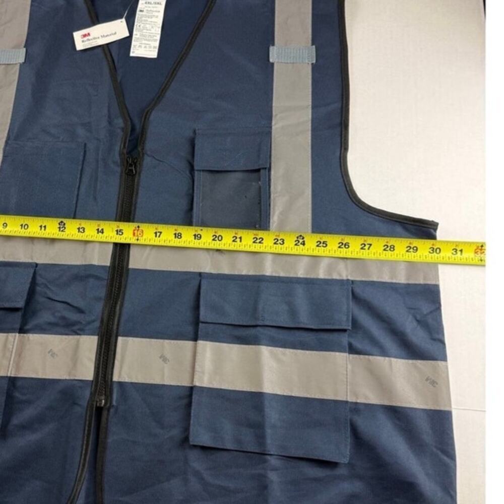 Salzmann 3M Blue Navy & Gray Safety Vest - Hi-Vis 4XL/5XL - Picture 3 of 5